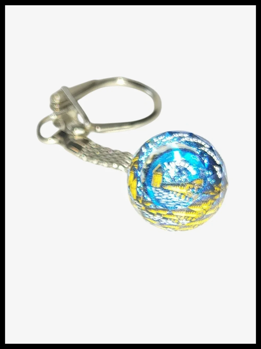 Vintage Lucerne Crystal Ball Keychain